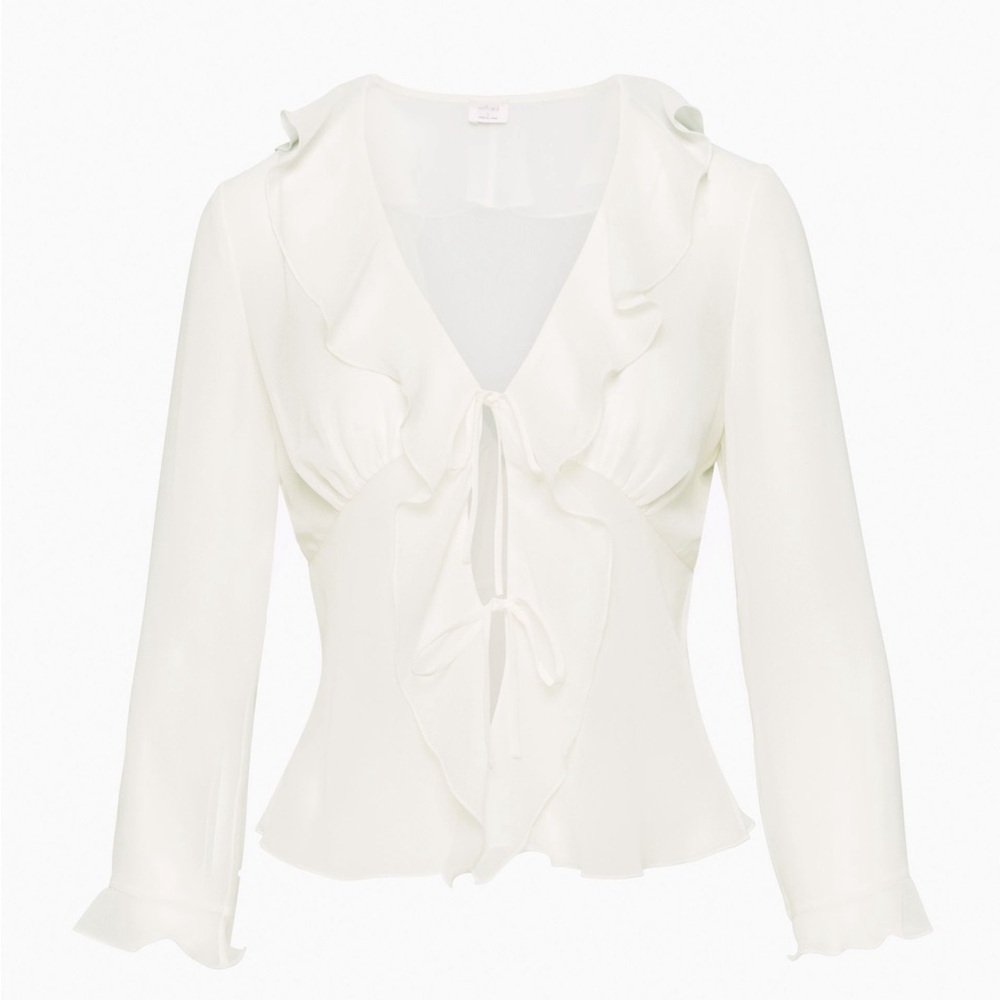 Aritzia Wilfred Frenchy Blouse - Light Birch